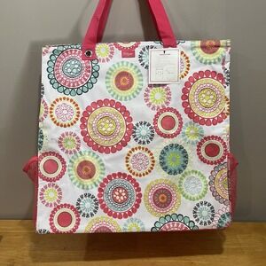 Thirty-One Room for Two 2 Utility Tote Citrus Medallion 21.5x22x10 Large
